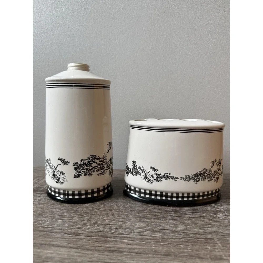 Waverly Country Life Toile Ceramic Classic French Country Bathroom Old Money